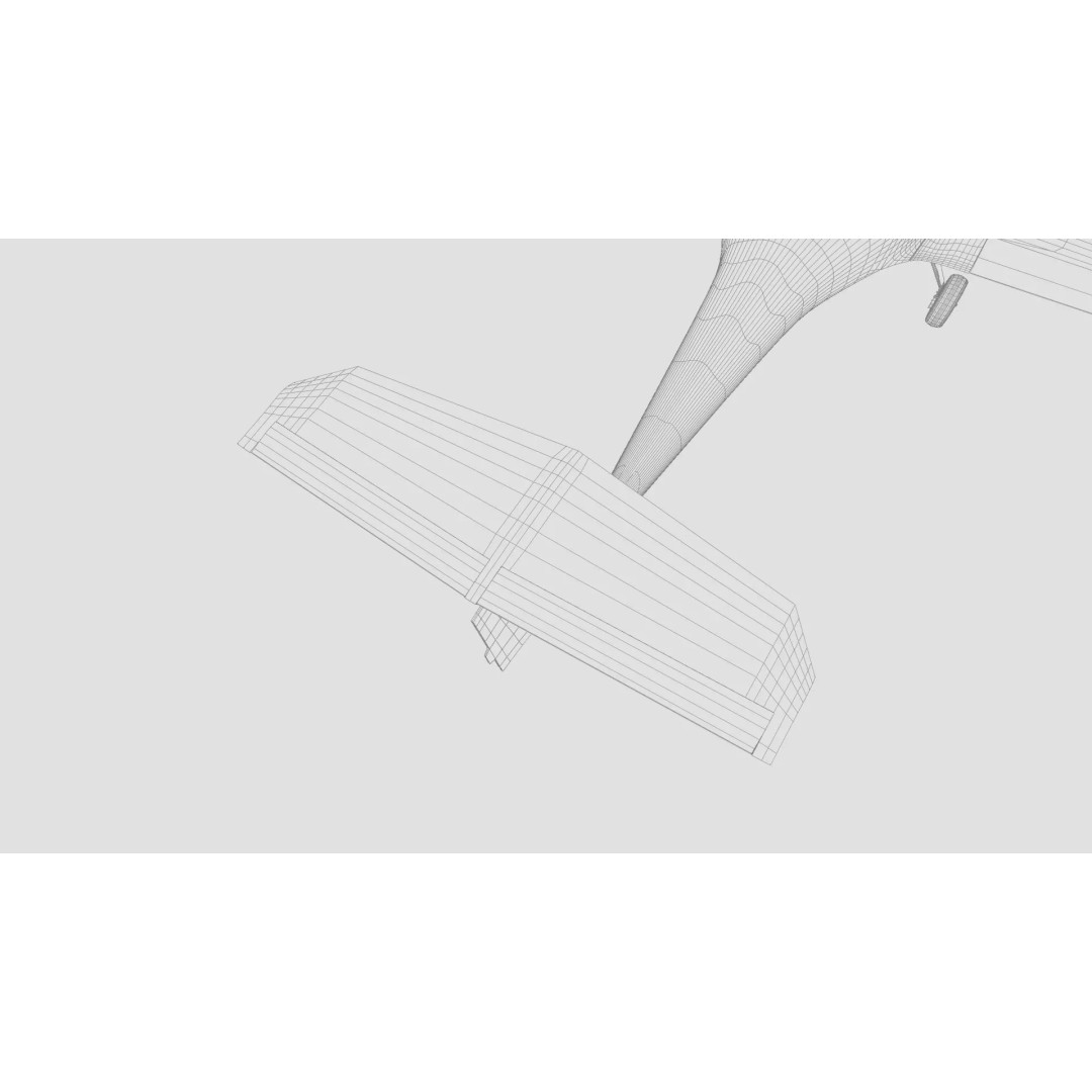 Diamond DA20 Aircraft 3D Model – Low Poly Rigged Game Asset, FBX - View 28