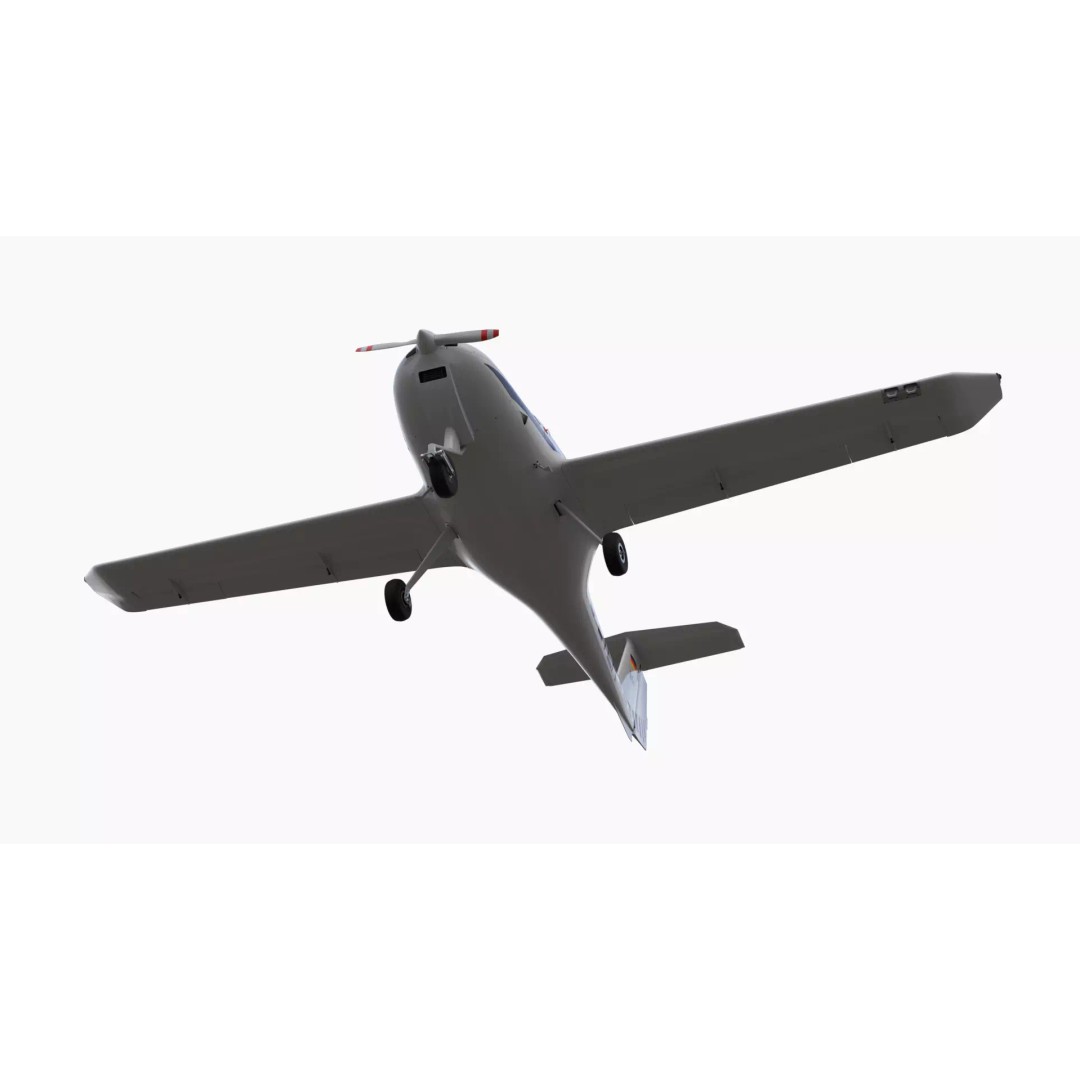 Diamond DA20 Aircraft 3D Model – Low Poly Rigged Game Asset, FBX - View 8