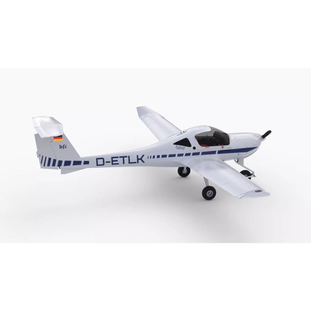 Diamond DA20 Aircraft 3D Model – Low Poly Rigged Game Asset, FBX - View 9