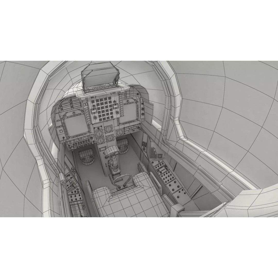 Light Attack Jet 3D Model – PBR Military Aircraft with Glide Bomb, FBX - View 14