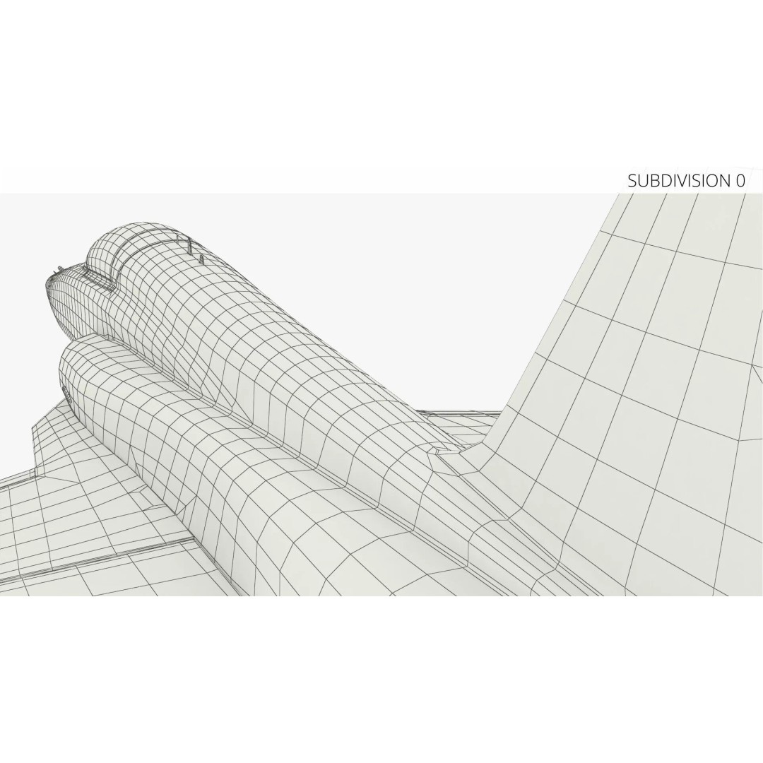Northrop F-5 3D Model – High Poly Military Aircraft, FBX - View 10