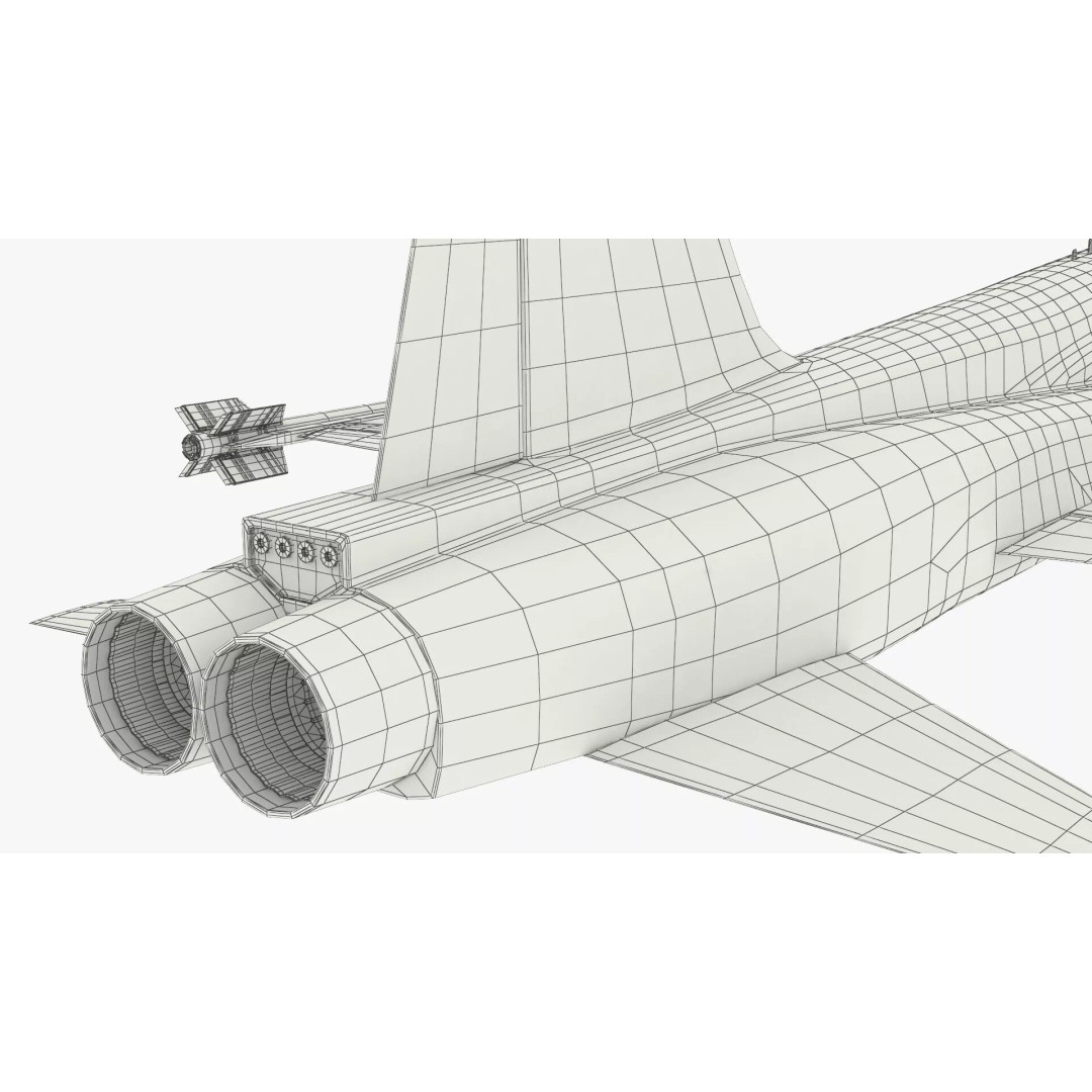 Northrop F-5 3D Model – High Poly Military Aircraft, FBX - View 13