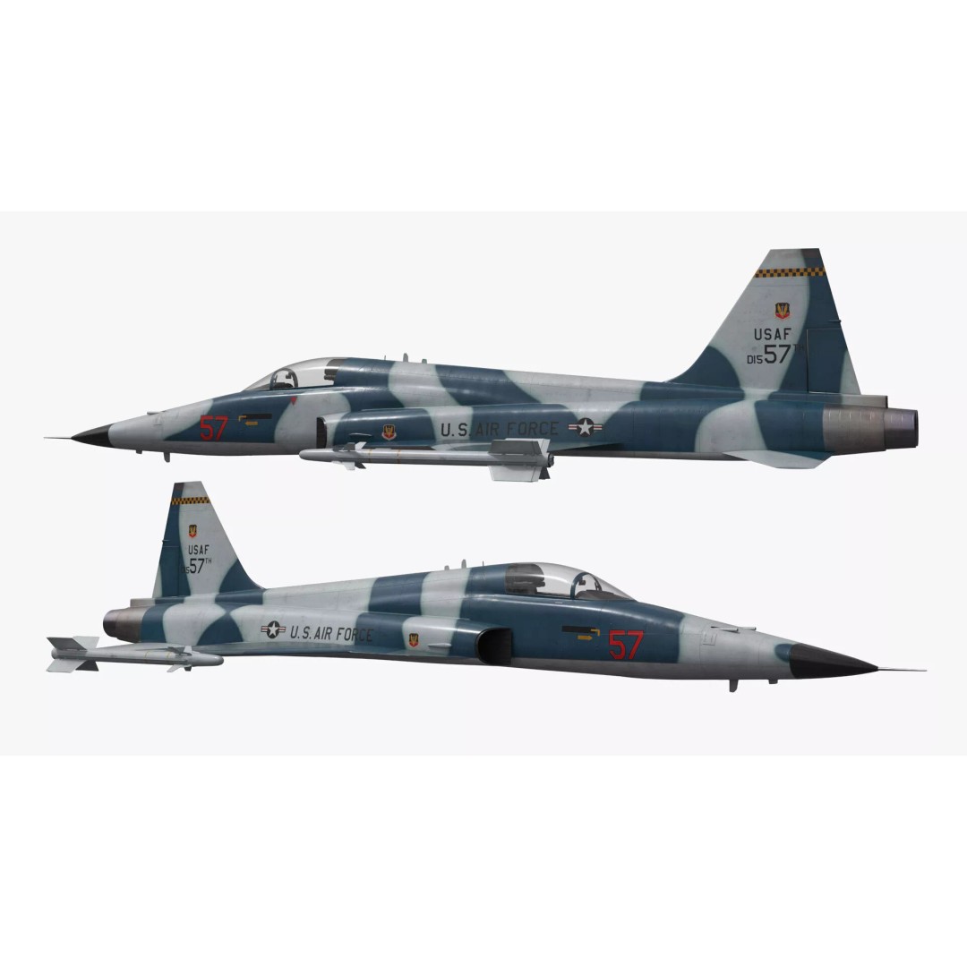 Northrop F-5 3D Model – High Poly Military Aircraft, FBX - View 2