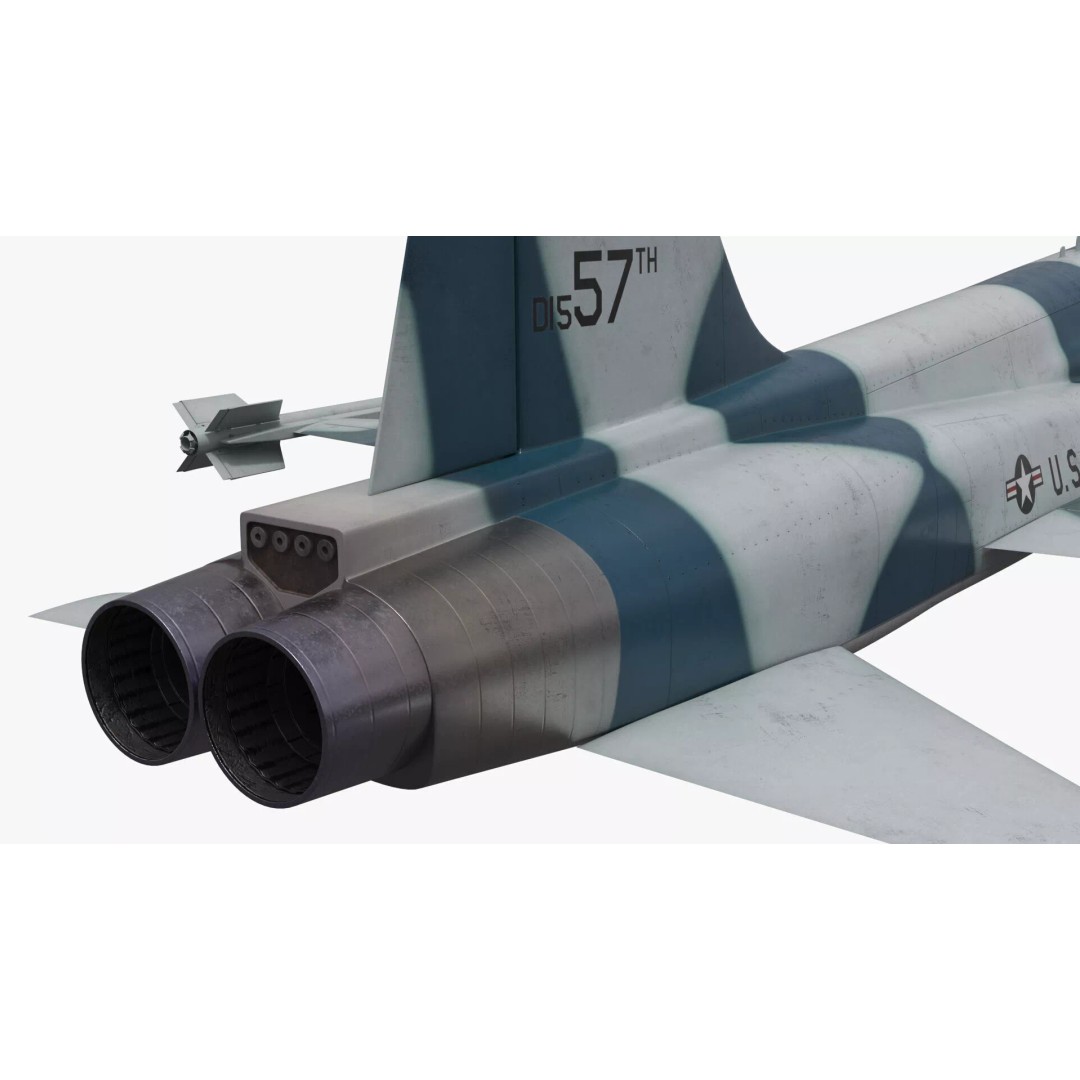 Northrop F-5 3D Model – High Poly Military Aircraft, FBX - View 6