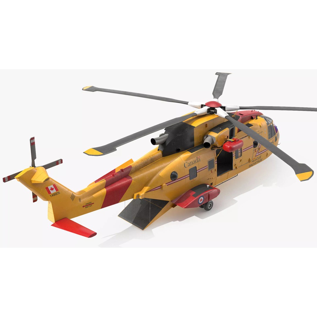 AgustaWestland CH149 Cormorant Rescue Helicopter 3D Model – Rigged PBR Asset - View 10