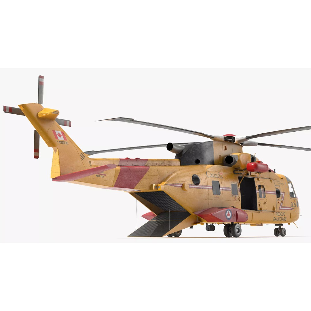 AgustaWestland CH149 Cormorant Rescue Helicopter 3D Model – Rigged PBR Asset - View 12