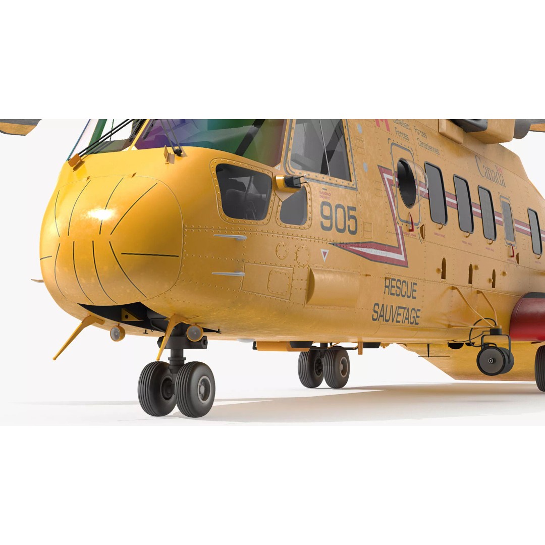AgustaWestland CH149 Cormorant Rescue Helicopter 3D Model – Rigged PBR Asset - View 15