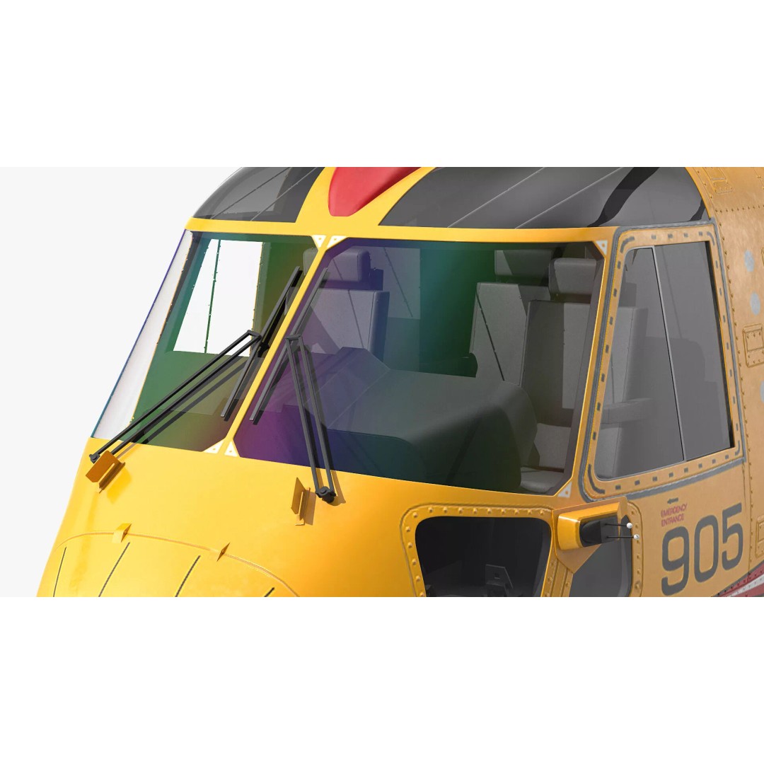 AgustaWestland CH149 Cormorant Rescue Helicopter 3D Model – Rigged PBR Asset - View 16