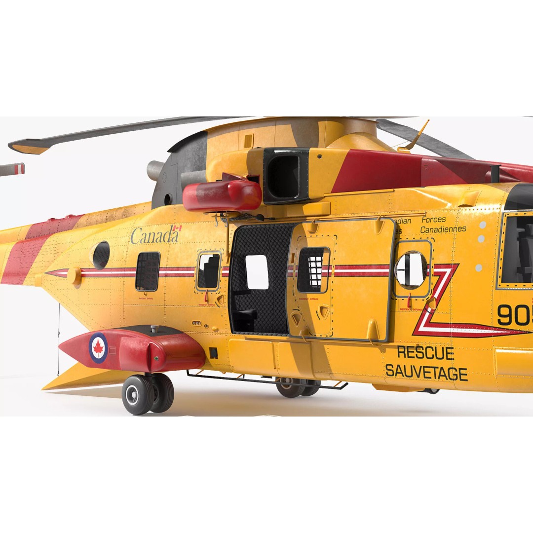 AgustaWestland CH149 Cormorant Rescue Helicopter 3D Model – Rigged PBR Asset - View 19