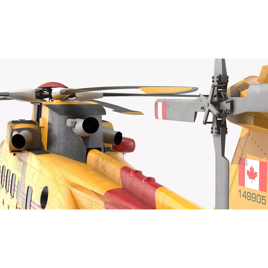 AgustaWestland CH149 Cormorant Rescue Helicopter 3D Model – Rigged PBR Asset - View 24