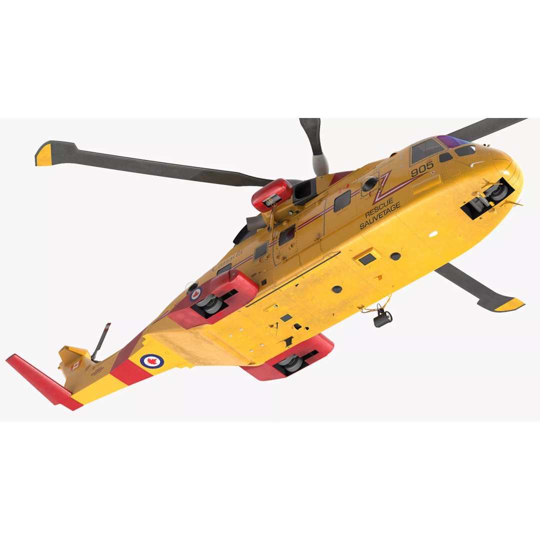 AgustaWestland CH149 Cormorant Rescue Helicopter 3D Model – Rigged PBR Asset - View 29