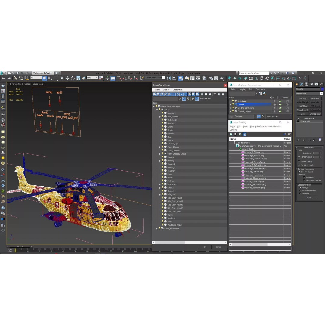 AgustaWestland CH149 Cormorant Rescue Helicopter 3D Model – Rigged PBR Asset - View 36