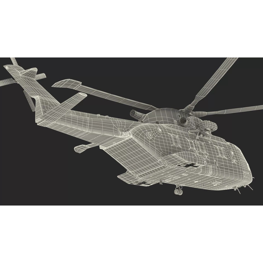 AgustaWestland CH149 Cormorant Rescue Helicopter 3D Model – Rigged PBR Asset - View 38