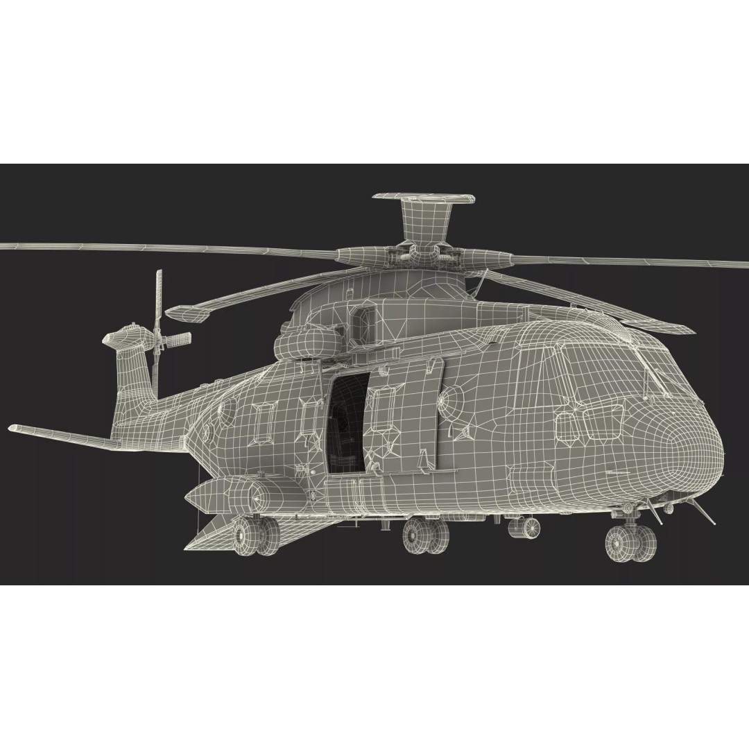 AgustaWestland CH149 Cormorant Rescue Helicopter 3D Model – Rigged PBR Asset - View 39