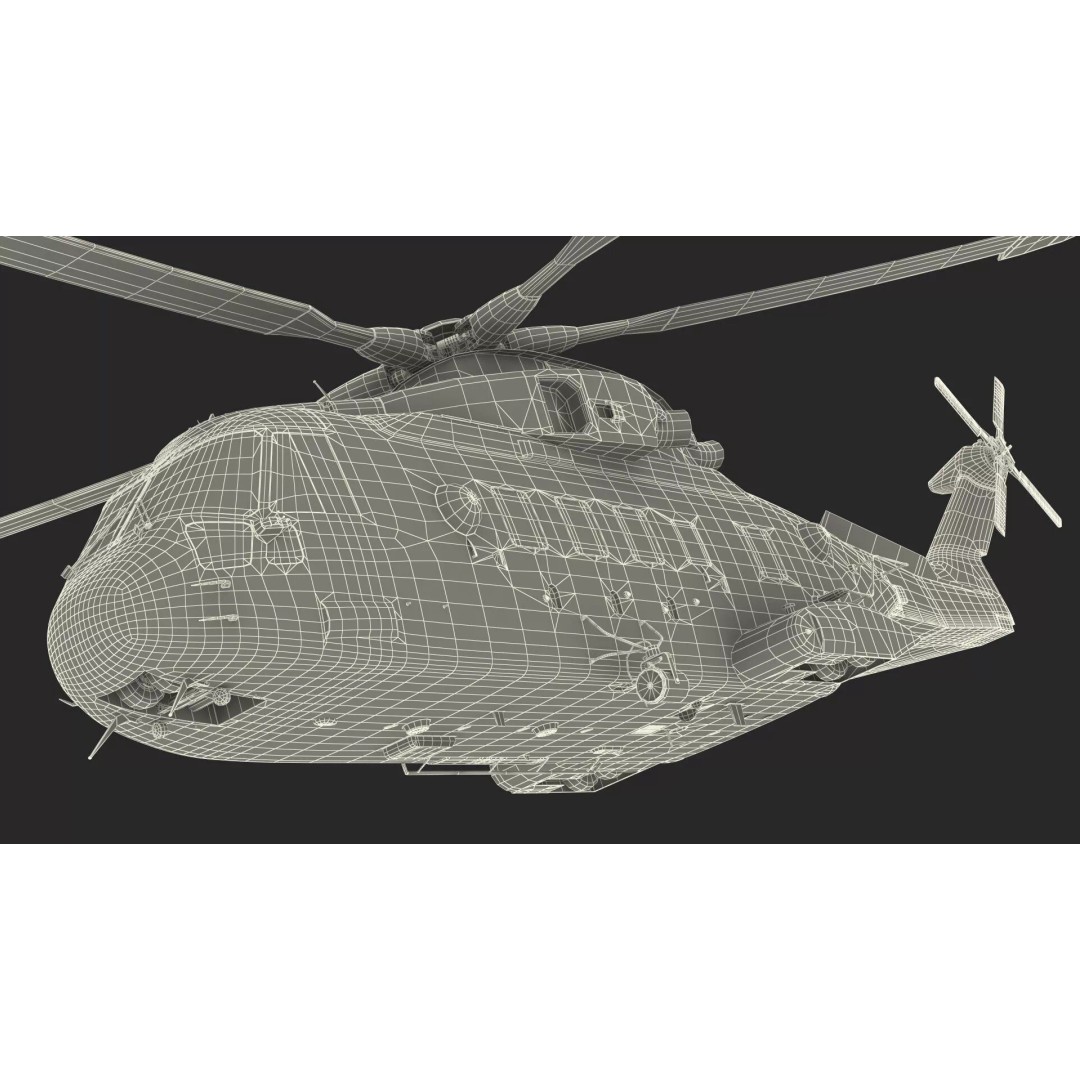 AgustaWestland CH149 Cormorant Rescue Helicopter 3D Model – Rigged PBR Asset - View 40