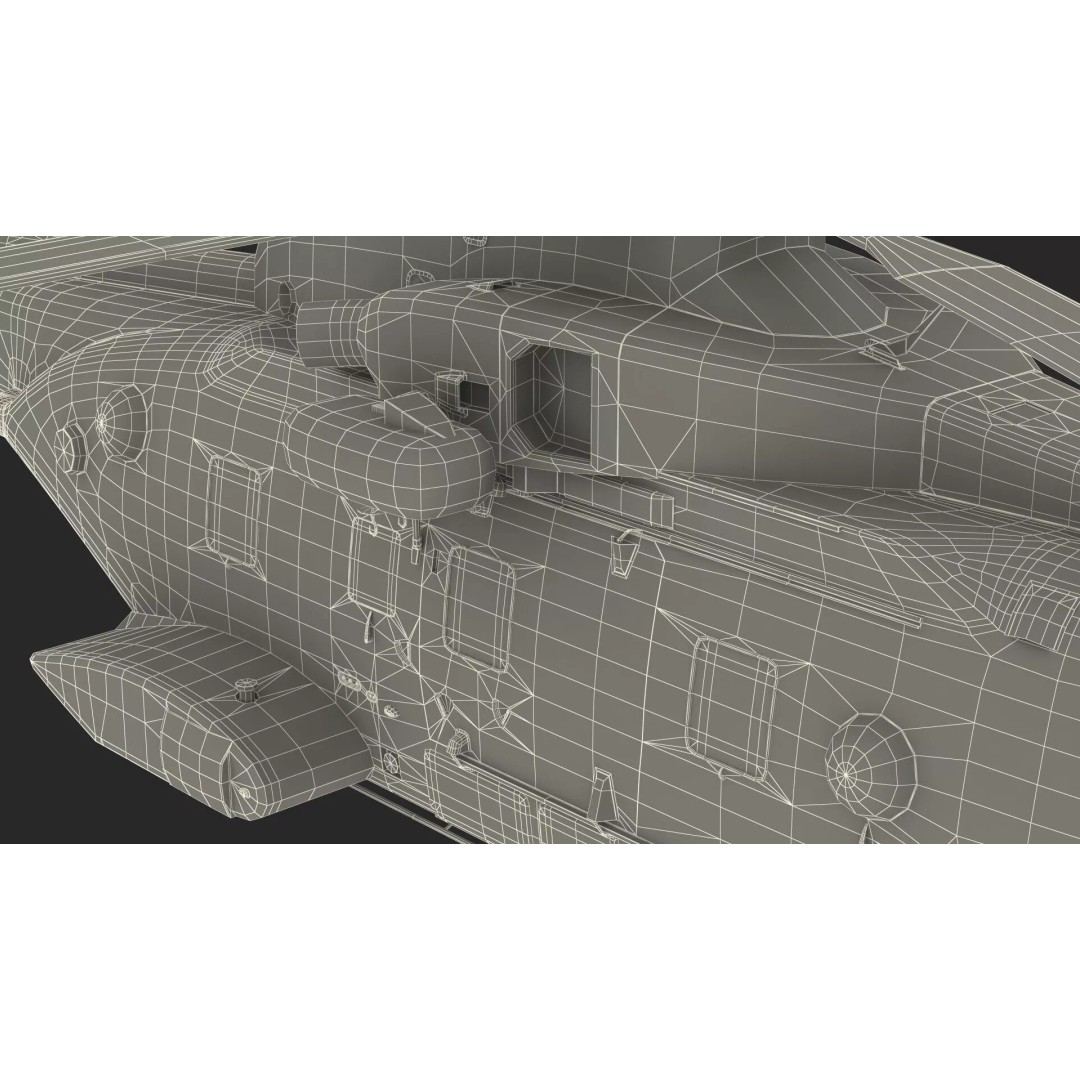 AgustaWestland CH149 Cormorant Rescue Helicopter 3D Model – Rigged PBR Asset - View 45