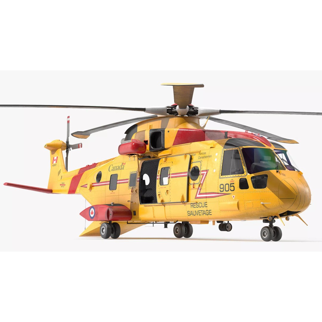 AgustaWestland CH149 Cormorant Rescue Helicopter 3D Model – Rigged PBR Asset - View 9