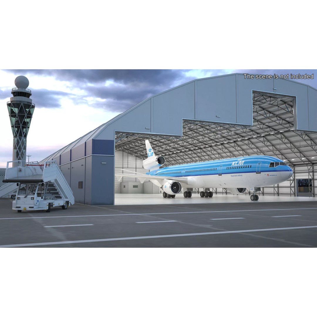 KLM McDonnell Douglas MD-11 3D Model – Rigged Aircraft for Cinema 4D - View 13