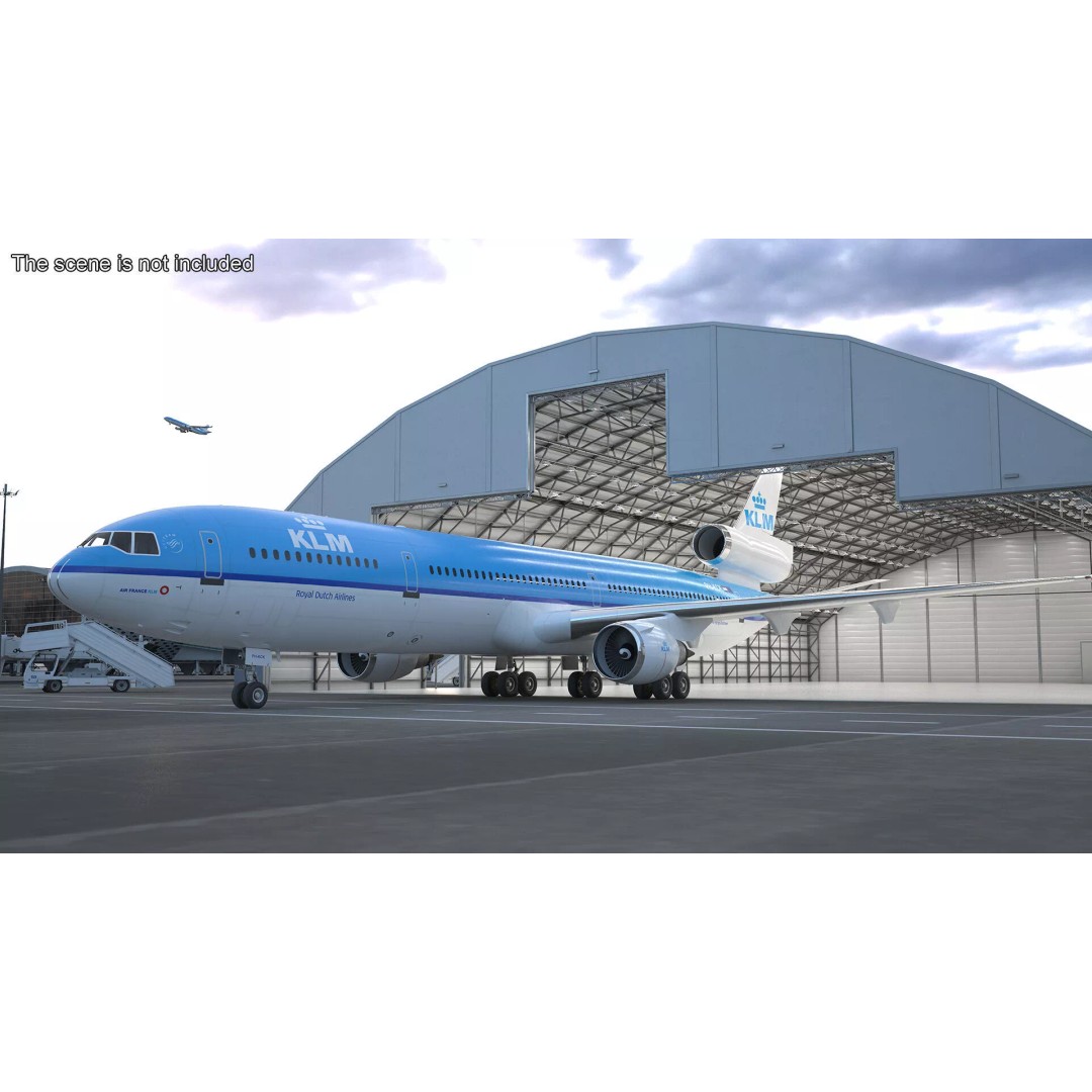 KLM McDonnell Douglas MD-11 3D Model – Rigged Aircraft for Cinema 4D - View 15