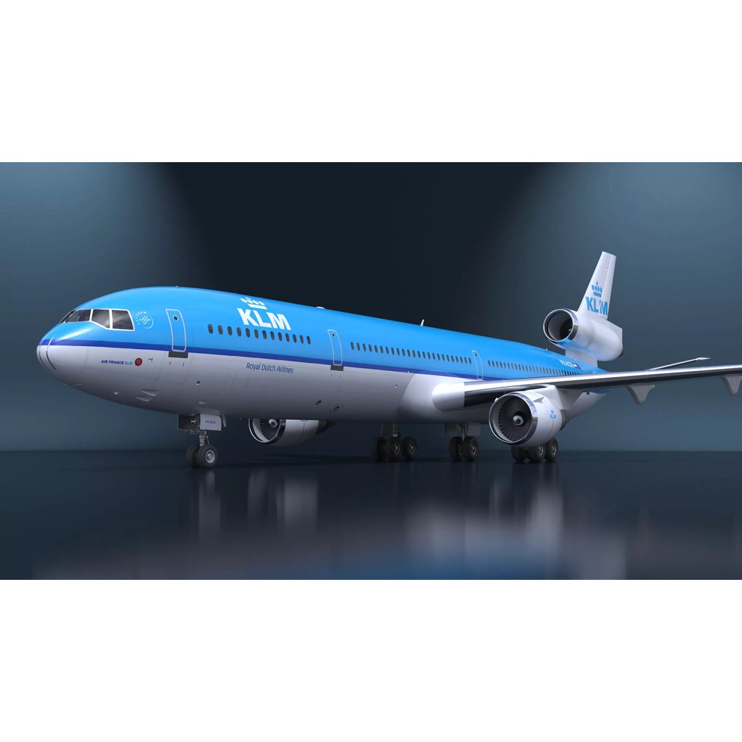 KLM McDonnell Douglas MD-11 3D Model – Rigged Aircraft for Cinema 4D - View 16