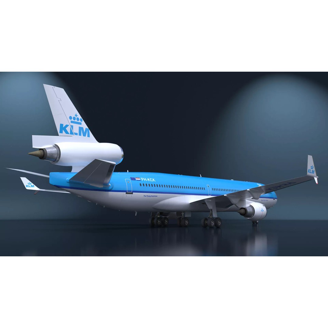 KLM McDonnell Douglas MD-11 3D Model – Rigged Aircraft for Cinema 4D - View 17