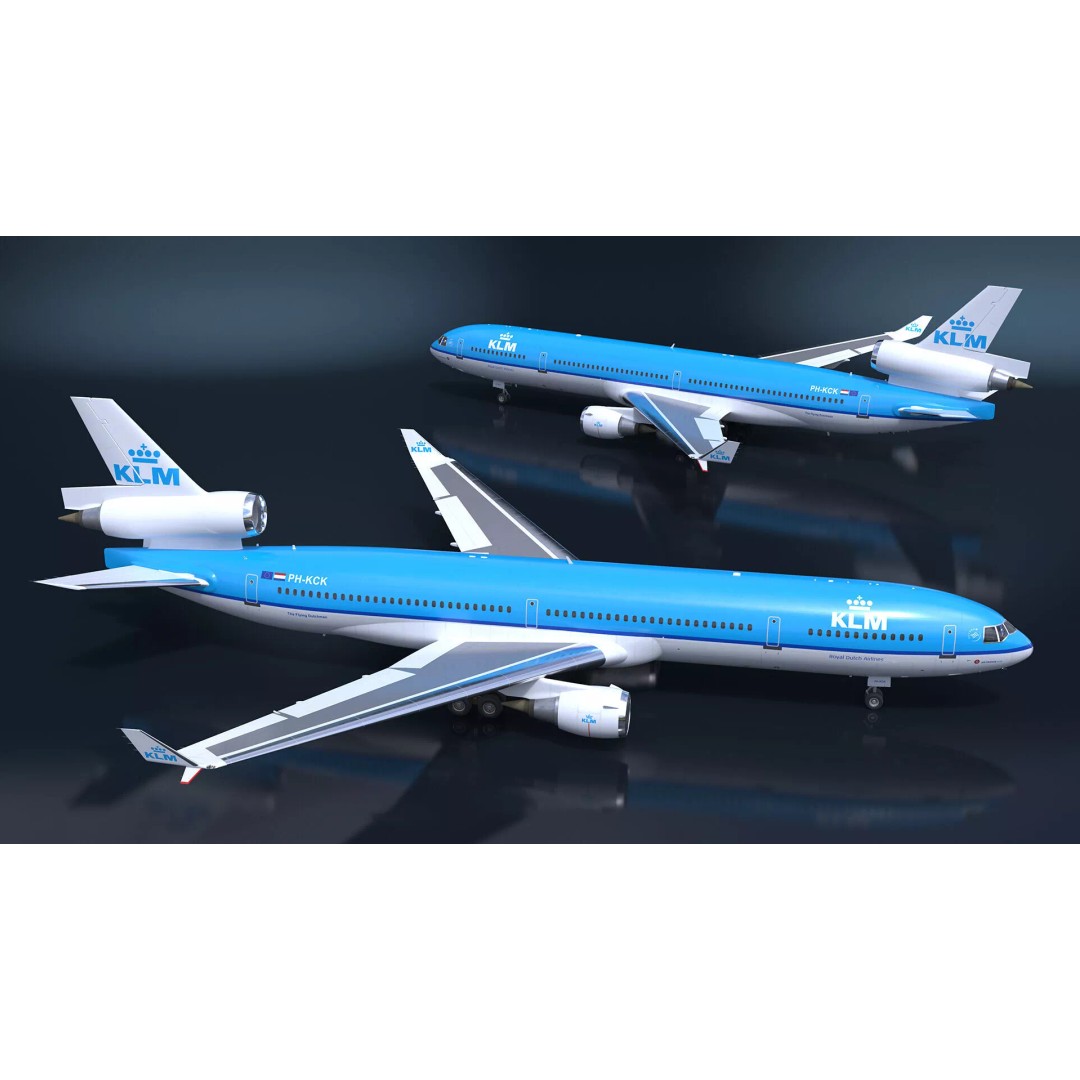 KLM McDonnell Douglas MD-11 3D Model – Rigged Aircraft for Cinema 4D - View 18