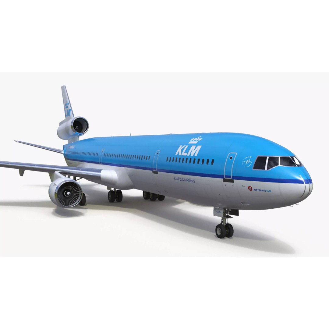 KLM McDonnell Douglas MD-11 3D Model – Rigged Aircraft for Cinema 4D - View 19