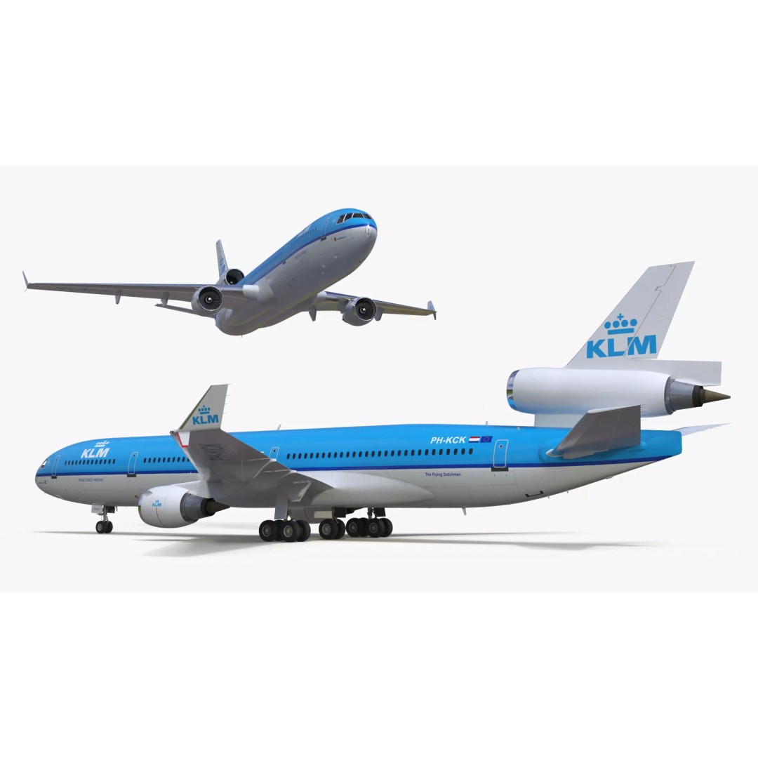 KLM McDonnell Douglas MD-11 3D Model – Rigged Aircraft for Cinema 4D - View 20
