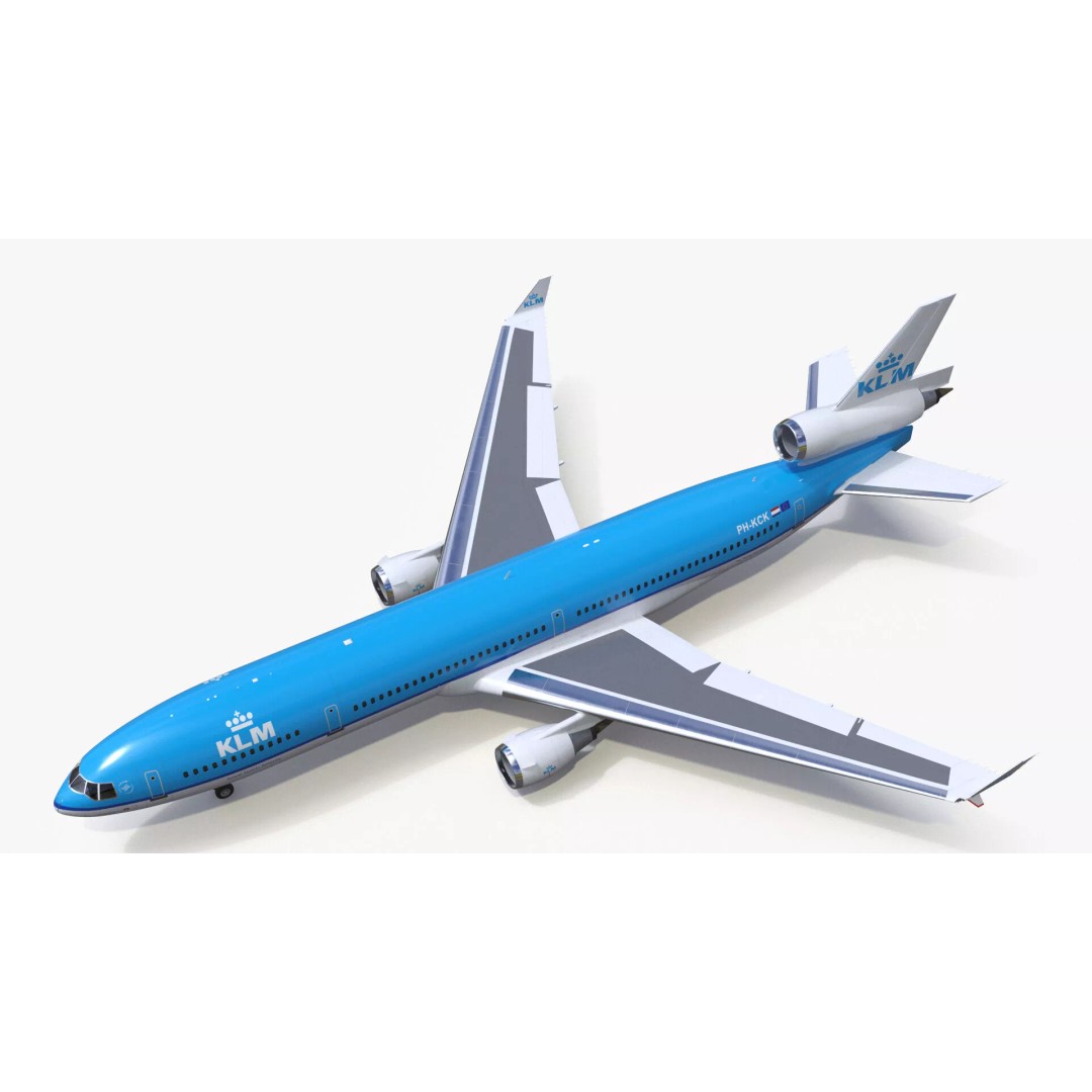 KLM McDonnell Douglas MD-11 3D Model – Rigged Aircraft for Cinema 4D - View 21