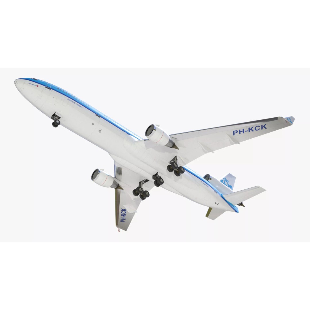 KLM McDonnell Douglas MD-11 3D Model – Rigged Aircraft for Cinema 4D - View 22