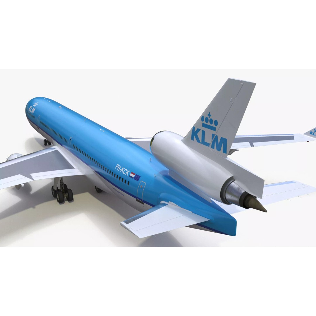 KLM McDonnell Douglas MD-11 3D Model – Rigged Aircraft for Cinema 4D - View 23