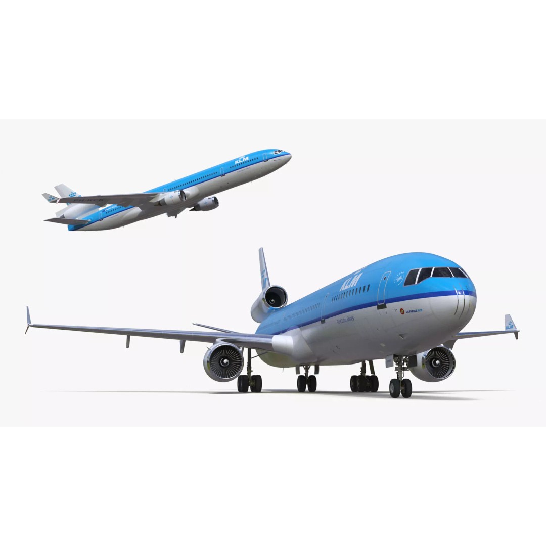 KLM McDonnell Douglas MD-11 3D Model – Rigged Aircraft for Cinema 4D - View 26