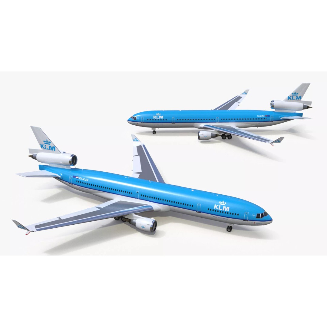 KLM McDonnell Douglas MD-11 3D Model – Rigged Aircraft for Cinema 4D - View 29