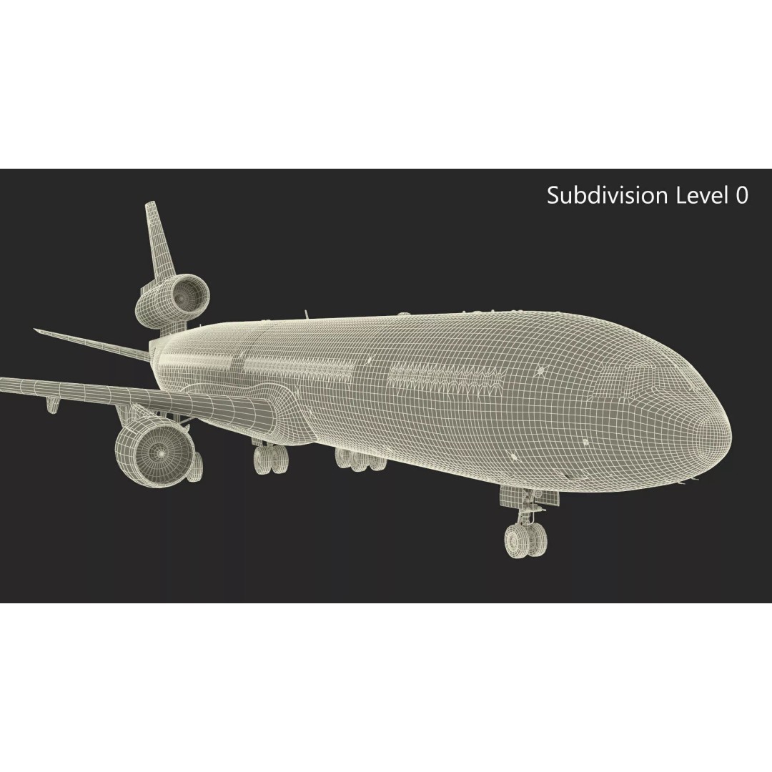 KLM McDonnell Douglas MD-11 3D Model – Rigged Aircraft for Cinema 4D - View 33