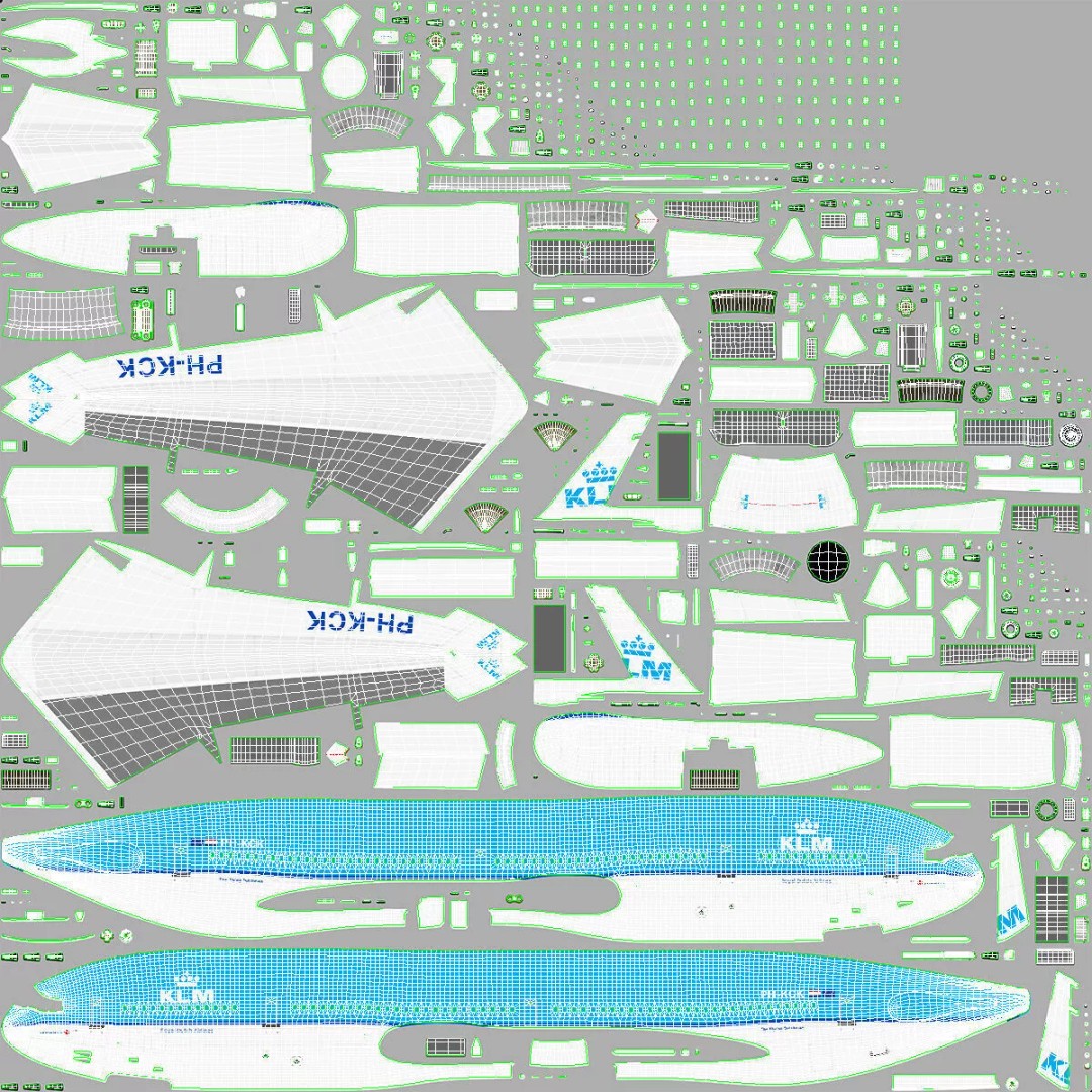 KLM McDonnell Douglas MD-11 3D Model – Rigged Aircraft for Cinema 4D - View 35