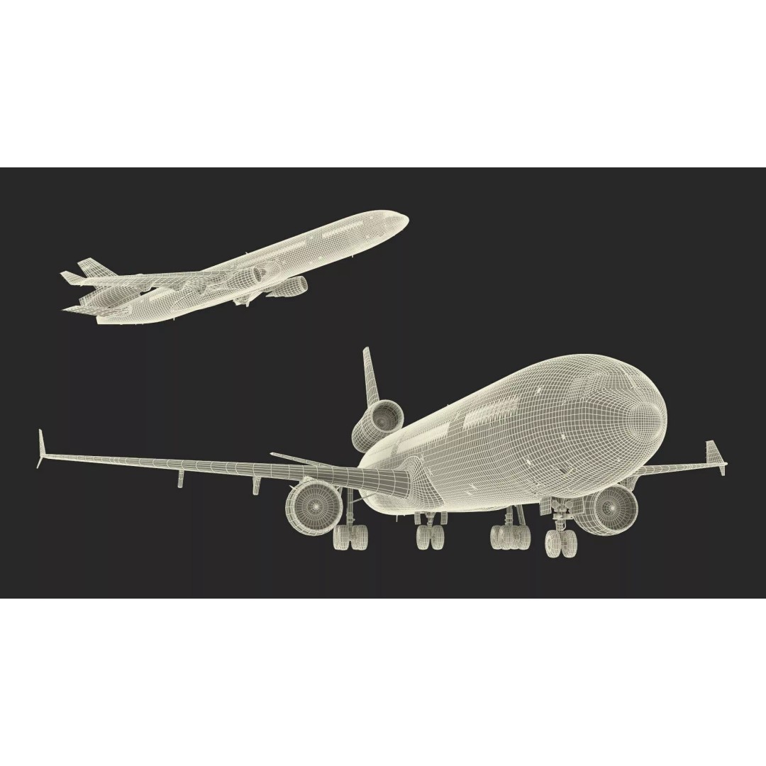 KLM McDonnell Douglas MD-11 3D Model – Rigged Aircraft for Cinema 4D - View 44