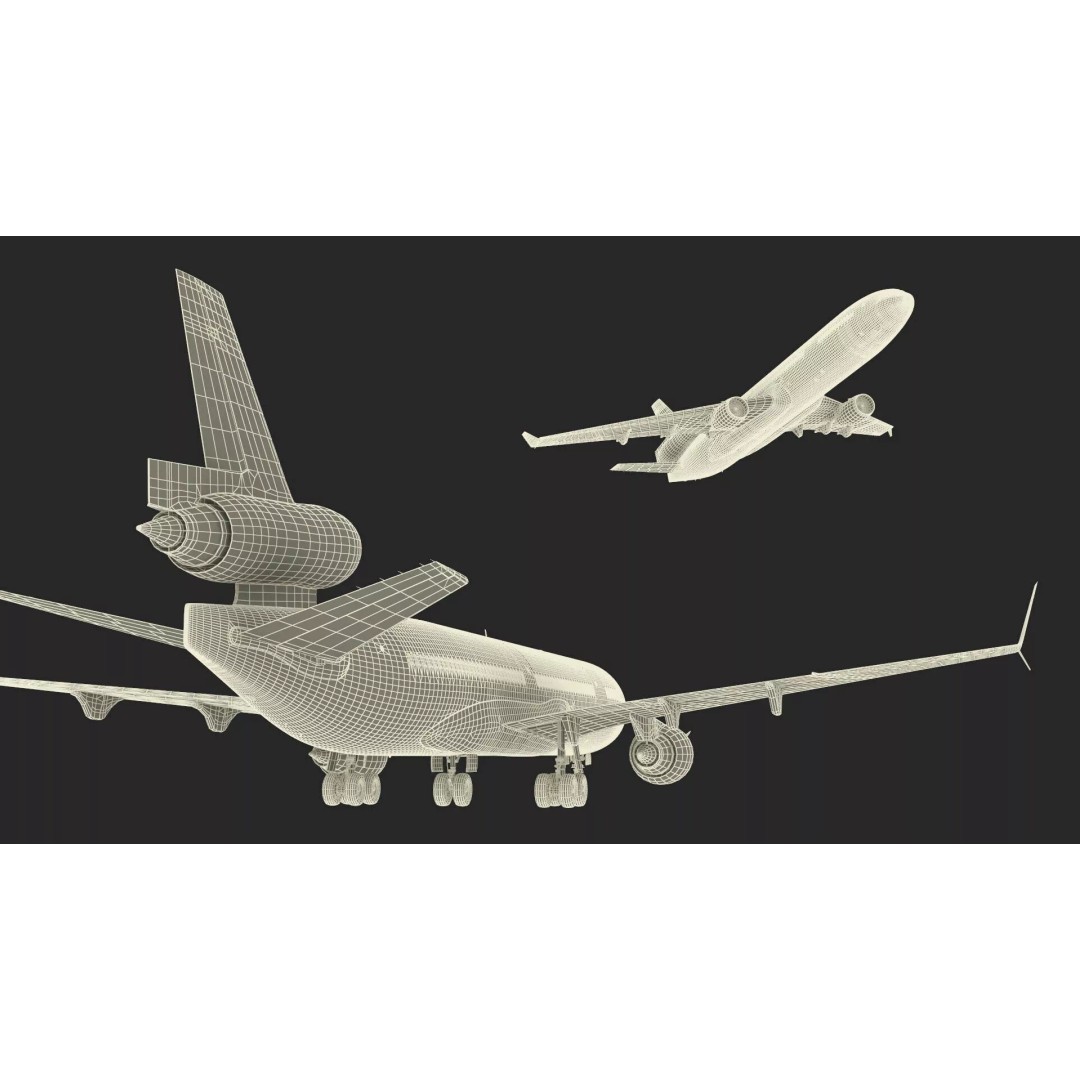 KLM McDonnell Douglas MD-11 3D Model – Rigged Aircraft for Cinema 4D - View 45