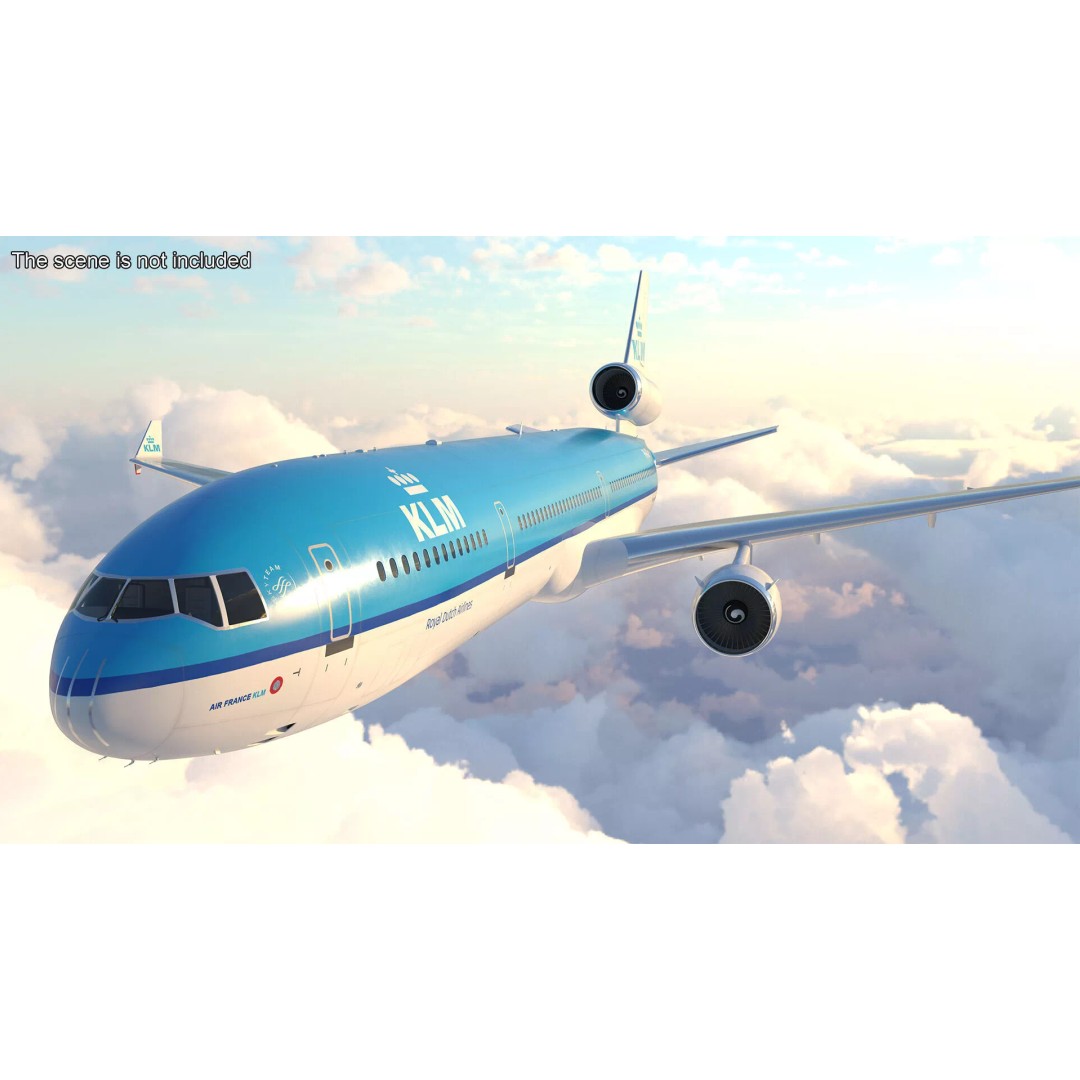 KLM McDonnell Douglas MD-11 3D Model – Rigged Aircraft for Cinema 4D - View 5