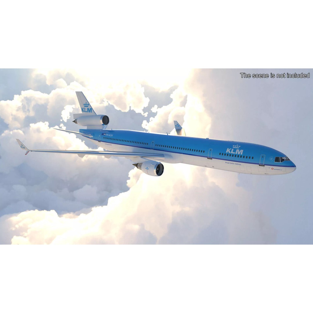 KLM McDonnell Douglas MD-11 3D Model – Rigged Aircraft for Cinema 4D - View 7