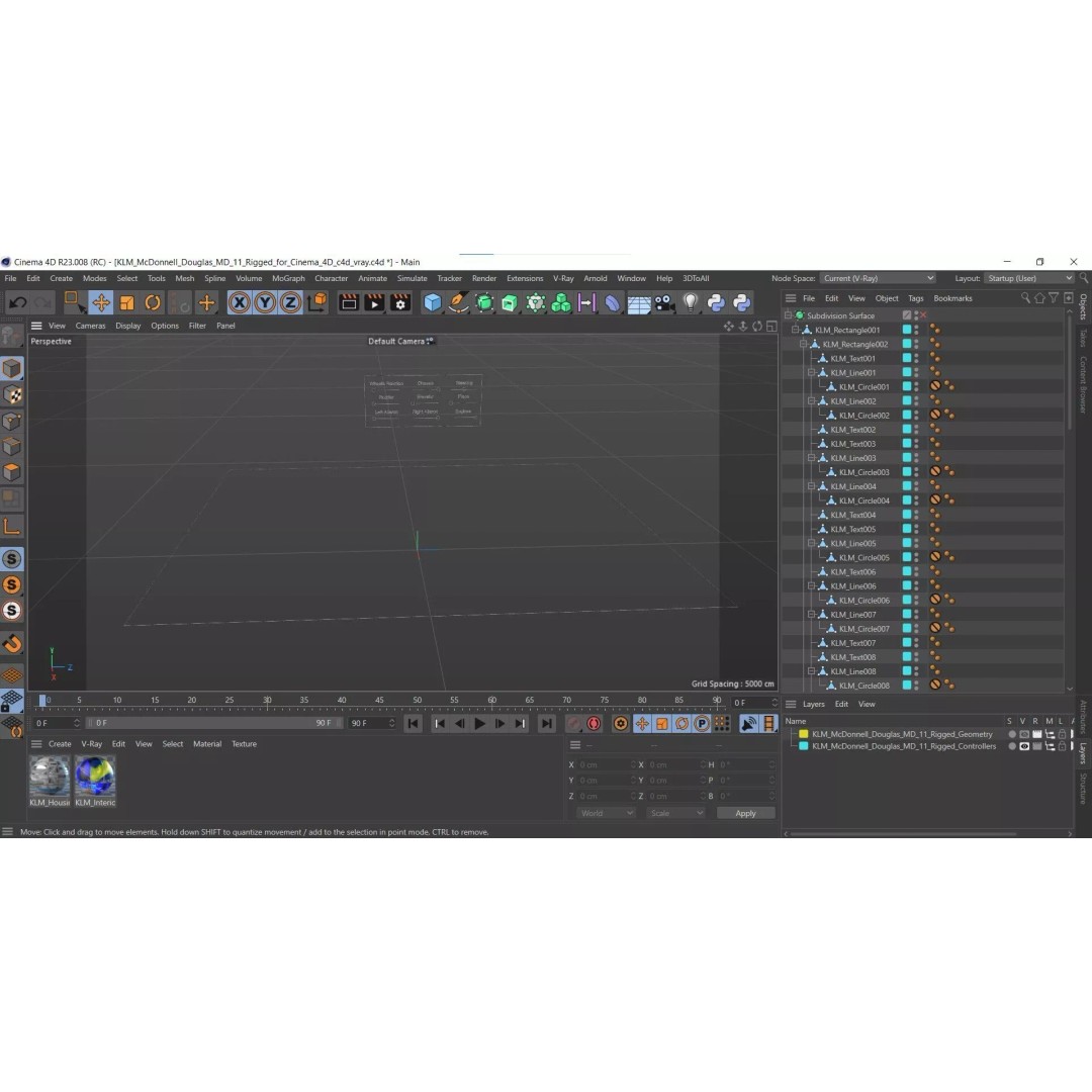 KLM McDonnell Douglas MD-11 3D Model – Rigged Aircraft for Cinema 4D - View 8