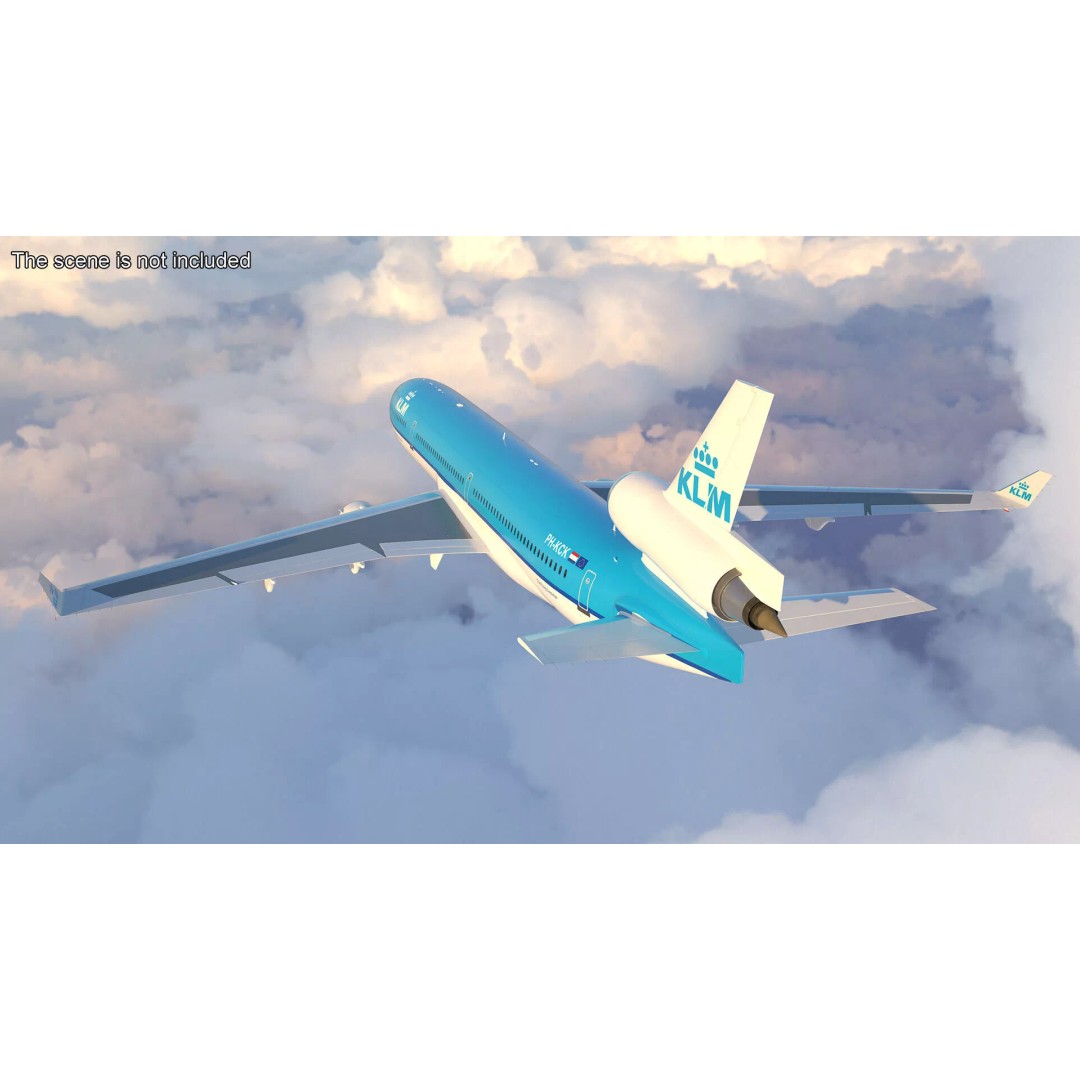KLM McDonnell Douglas MD-11 3D Model – Rigged Aircraft for Cinema 4D - View 9