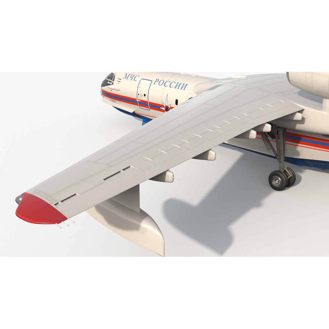 Beriev Be 200 Aircraft 3D Model – High Poly PBR Asset, FBX & OBJ Formats - View 17