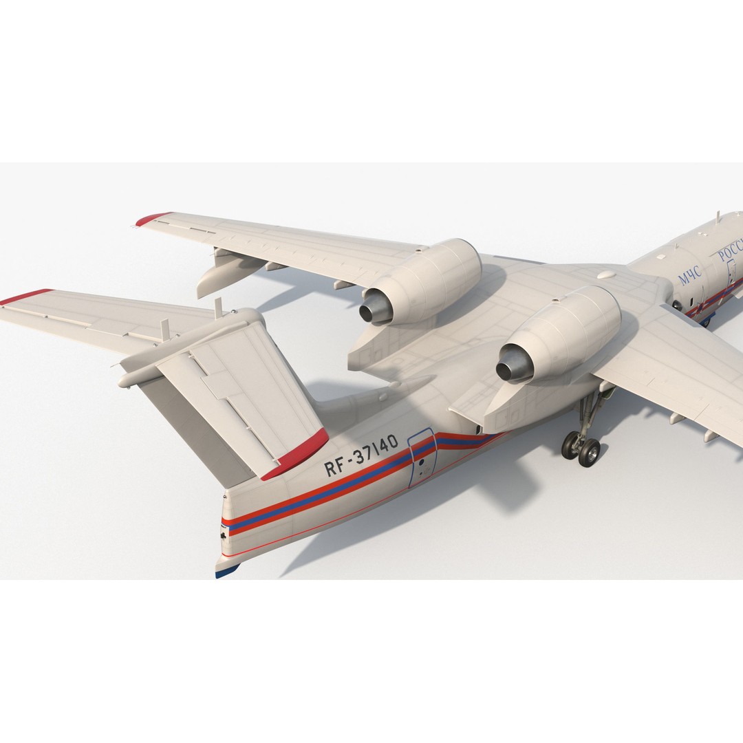 Beriev Be 200 Aircraft 3D Model – High Poly PBR Asset, FBX & OBJ Formats - View 19