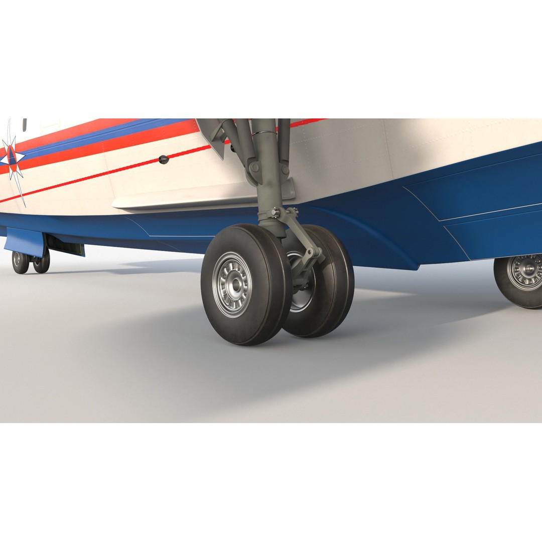 Beriev Be 200 Aircraft 3D Model – High Poly PBR Asset, FBX & OBJ Formats - View 23