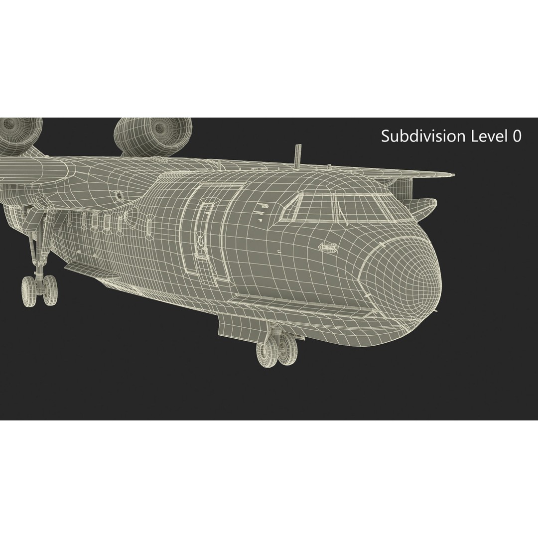 Beriev Be 200 Aircraft 3D Model – High Poly PBR Asset, FBX & OBJ Formats - View 27