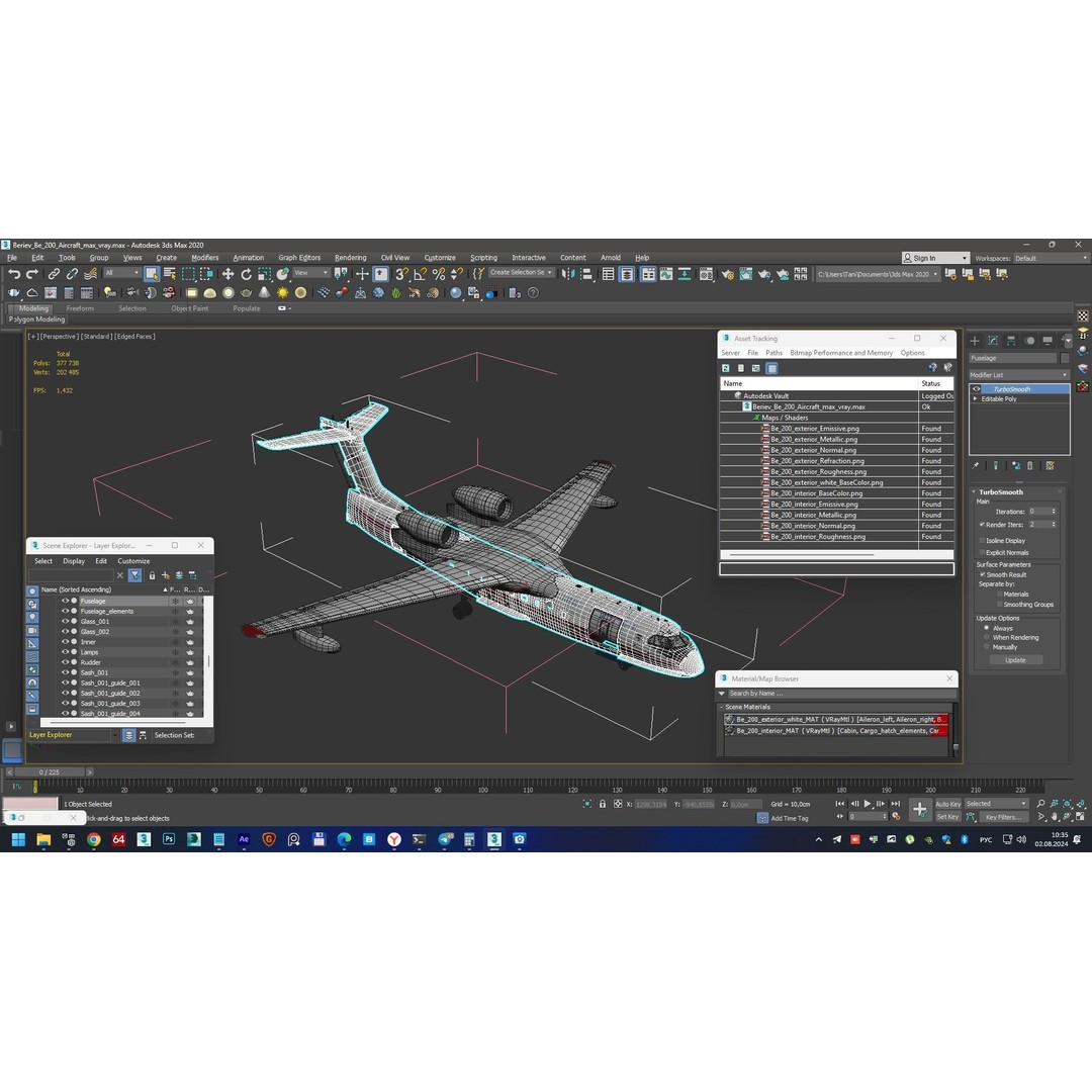 Beriev Be 200 Aircraft 3D Model – High Poly PBR Asset, FBX & OBJ Formats - View 31