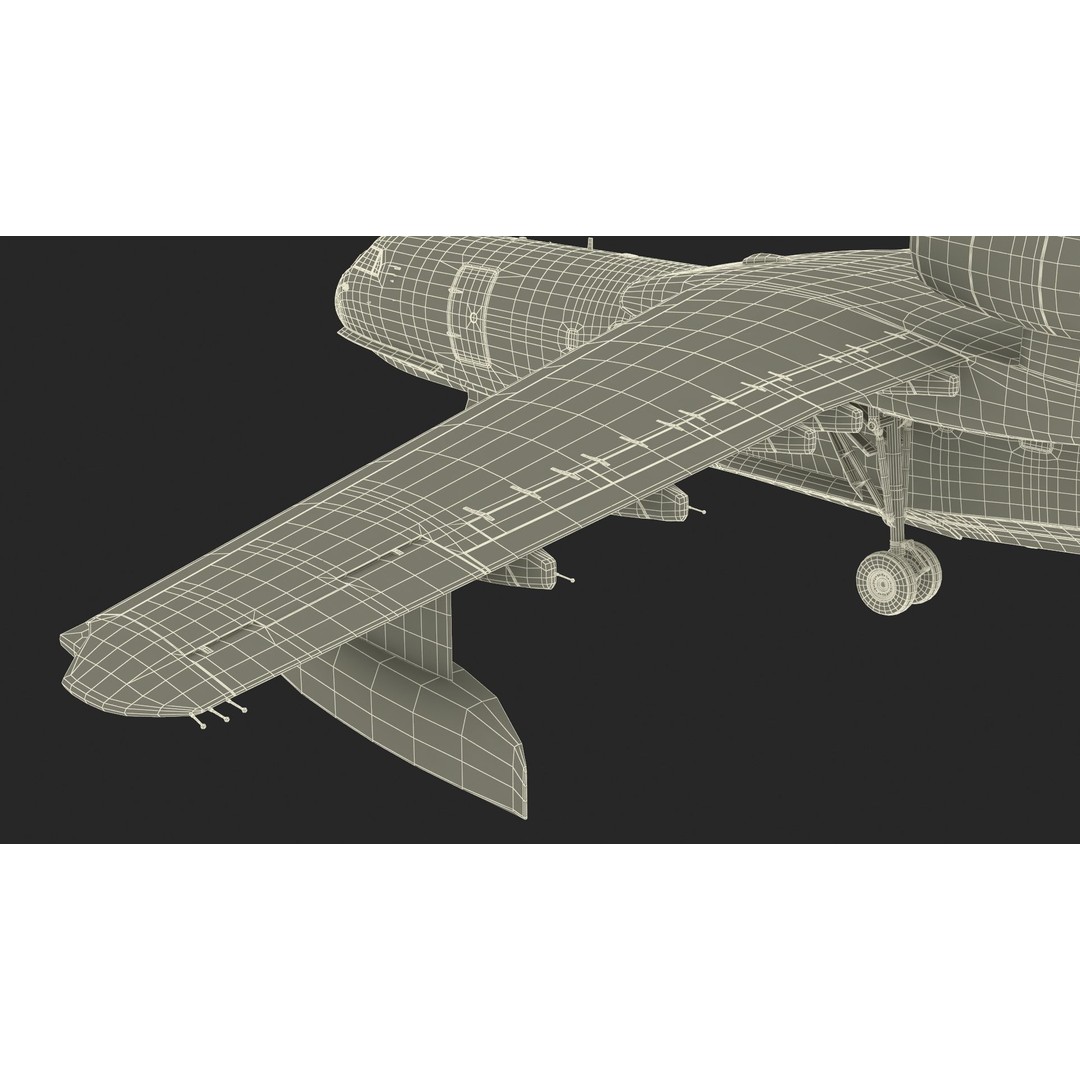 Beriev Be 200 Aircraft 3D Model – High Poly PBR Asset, FBX & OBJ Formats - View 38