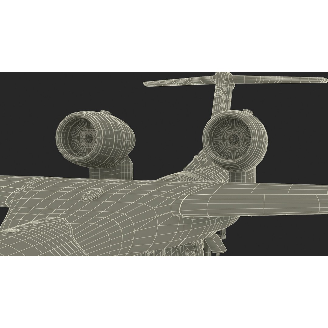 Beriev Be 200 Aircraft 3D Model – High Poly PBR Asset, FBX & OBJ Formats - View 40