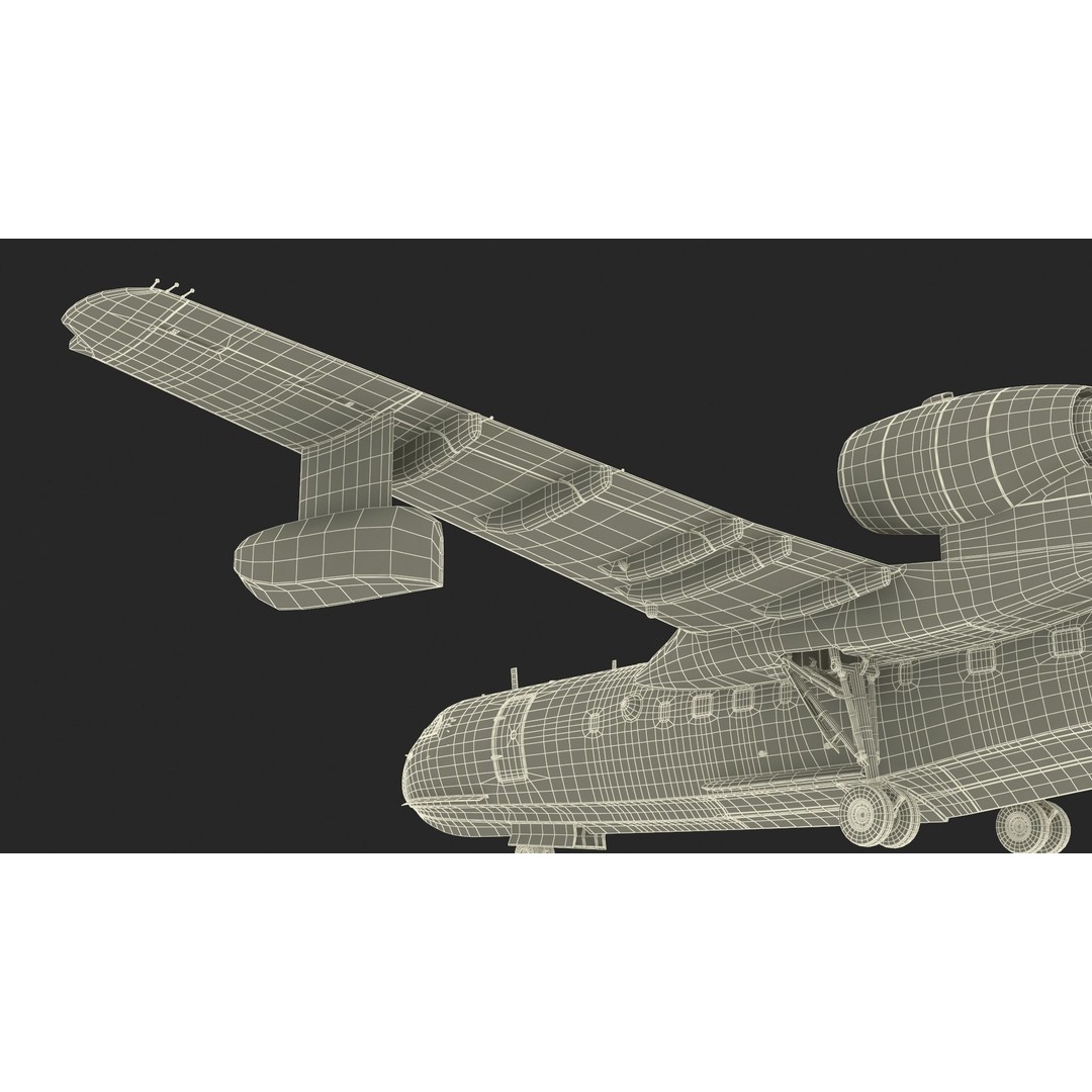 Beriev Be 200 Aircraft 3D Model – High Poly PBR Asset, FBX & OBJ Formats - View 41