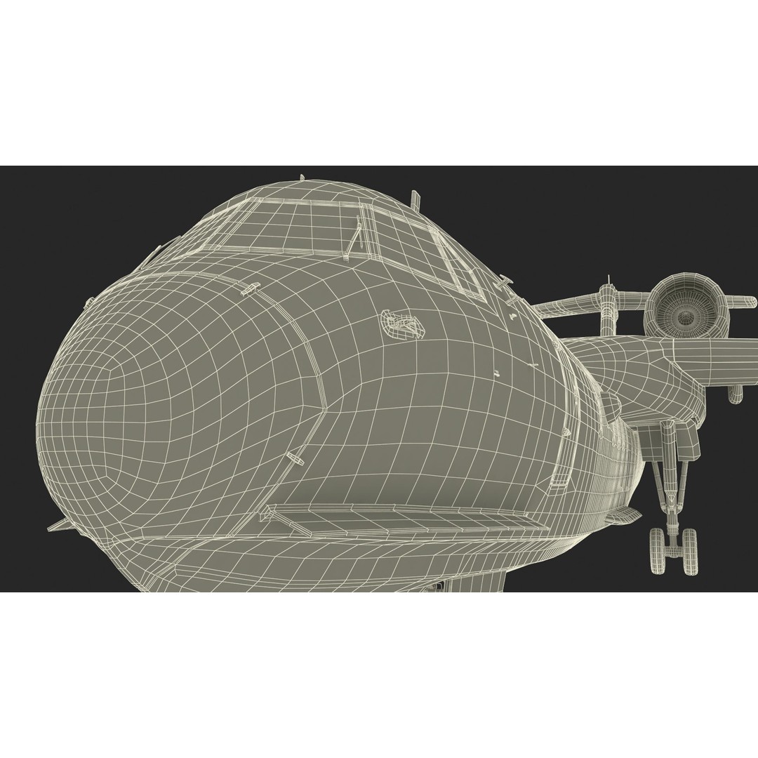 Beriev Be 200 Aircraft 3D Model – High Poly PBR Asset, FBX & OBJ Formats - View 42